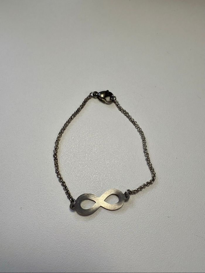 Bracelet chaîne symbole infini unisexe - photo numéro 3