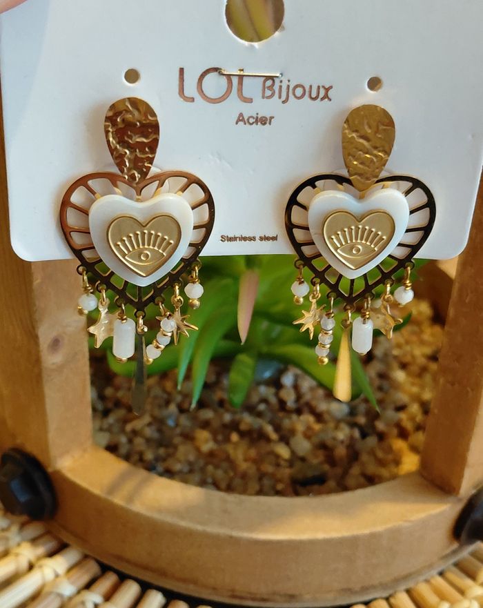 Boucles en acier inoxydable cœur/œil