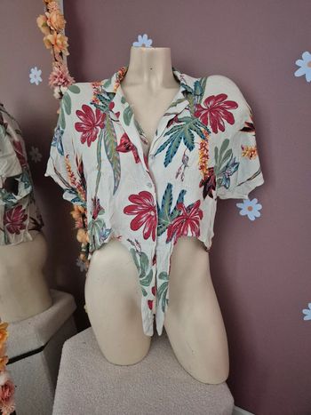 Crop top fleuri