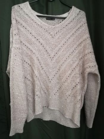 Pull laine paillette