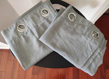 🏠 Lot de 2 rideaux – gris – 2m50 x 1m50 – très bon état