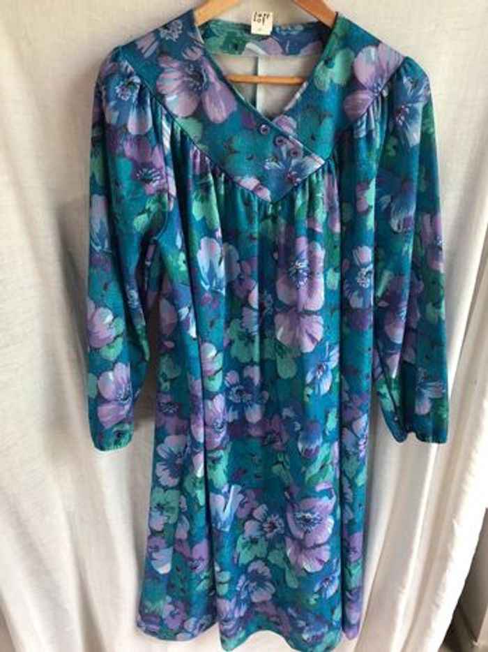 #robe #vintage #fleurie #taille 46 #hiver