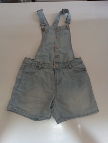 Salopette short fille Okaïdi taille 10 ans bretelles réglables