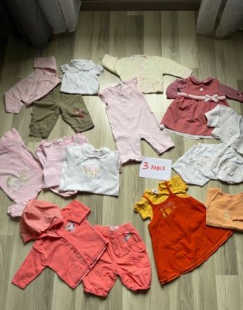 Lot de 16 vêtements bébé fille 3 mois