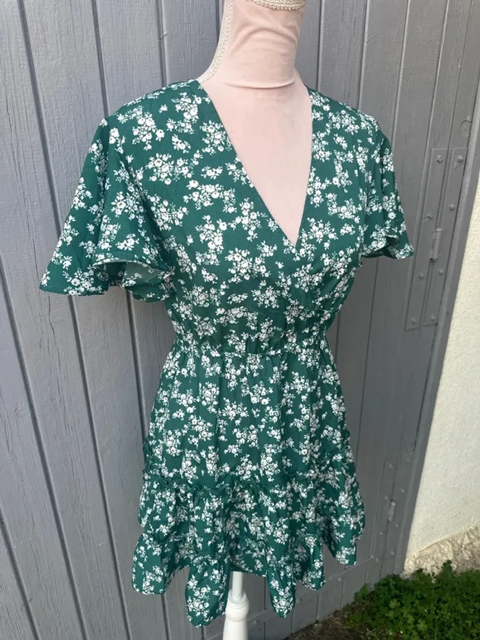 Robe d’été manches courtes fleurie colorée SHEIN 36/S - photo numéro 2