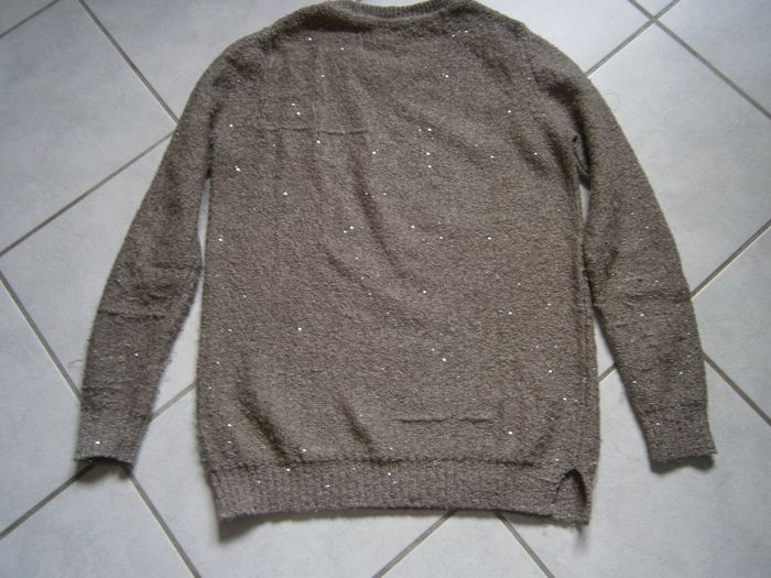 Pull ML marron brillant CAMAIEU Taille M - photo numéro 7
