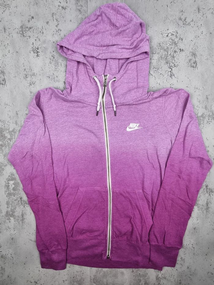 Gilet à capuche Nike zippé rose dégradé – Taille M Femme (mesures en photos) - photo numéro 3