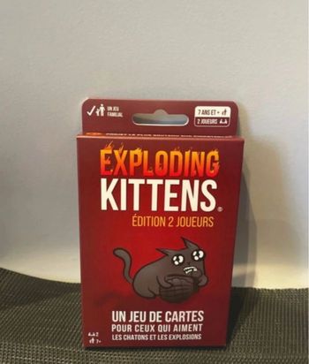 Exploding Kitten édition 2 joueurs neuf scellé jeu société familiale 7 ans et + cadeau sympa