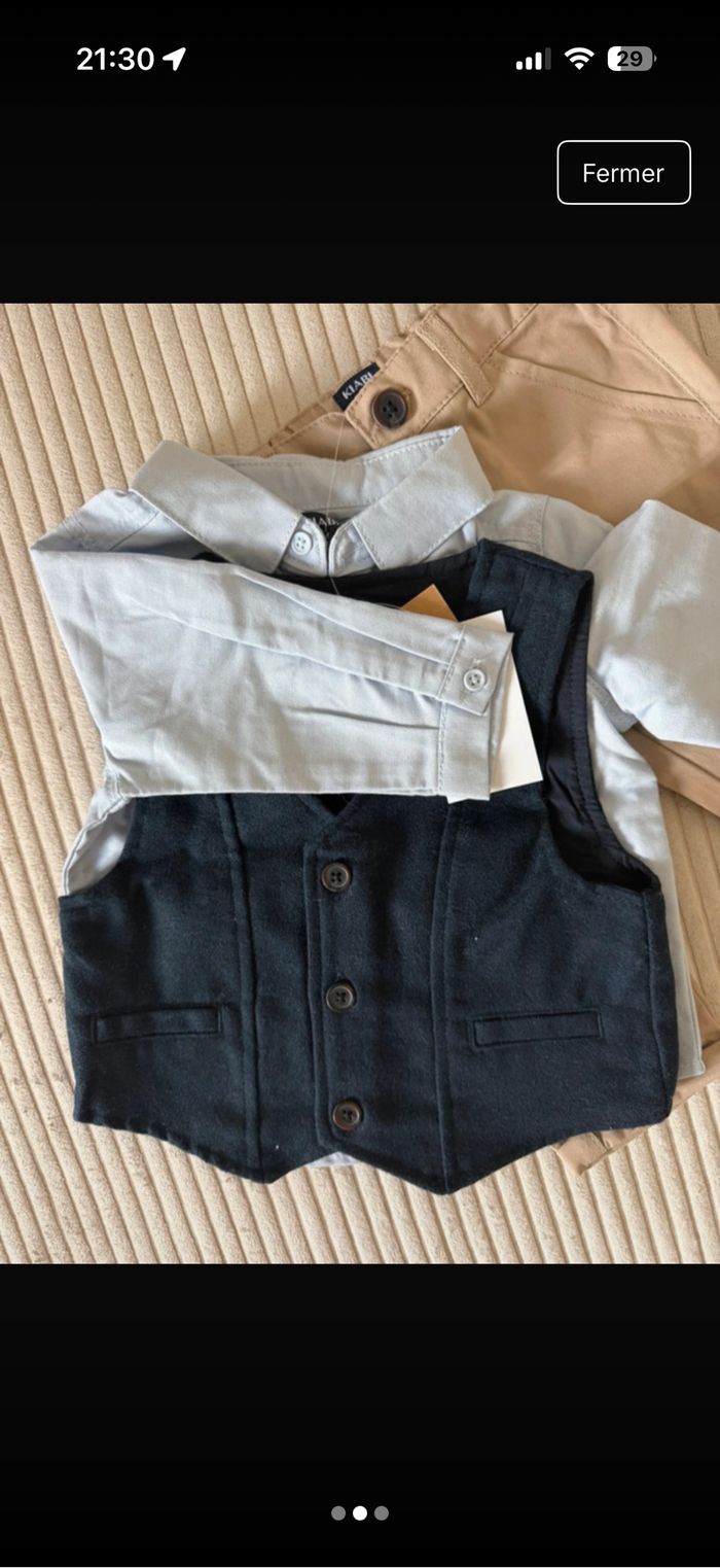 Ensemble de cérémonie bébé bleu - photo numéro 2