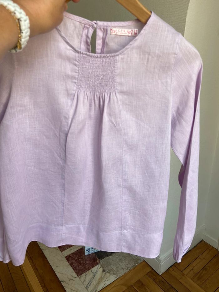 Blouse en lin CFK taille 12 ans - photo numéro 4
