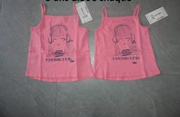 Lot de 2 débardeurs orchestra neuf taille 5 ans