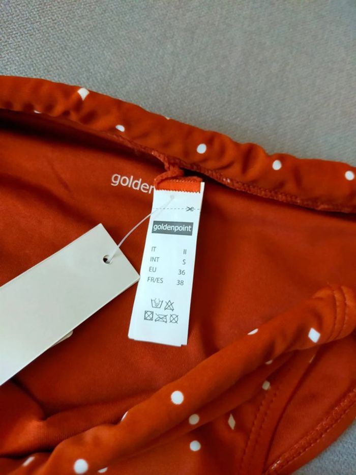 as de maillot de bain orange à pois – Goldenpoint – Taille 38 - photo numéro 3