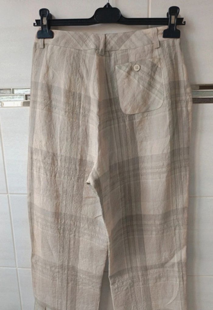 Pantalon vintage Teenflo t.34 100% lin
taille haute - photo numéro 4
