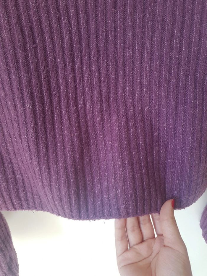Joli petit pull tricot violet - photo numéro 4