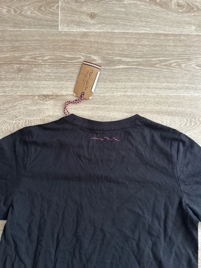 T-shirt noir logo bleu Teddy Smith 12ans - photo numéro 4