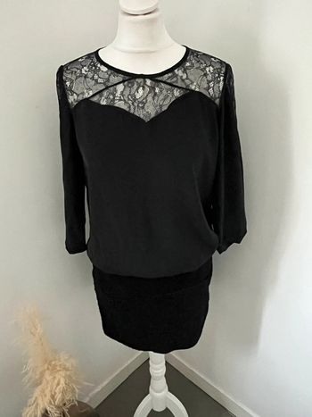 Robe en soie et dentelle Maje M