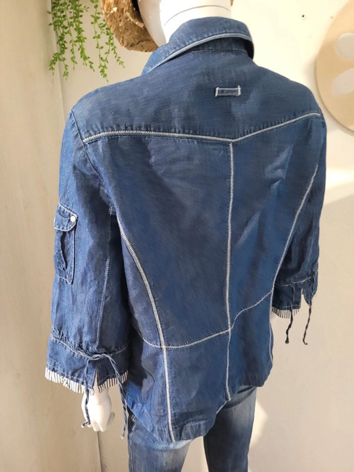 Veste chemise coton lin - photo numéro 9