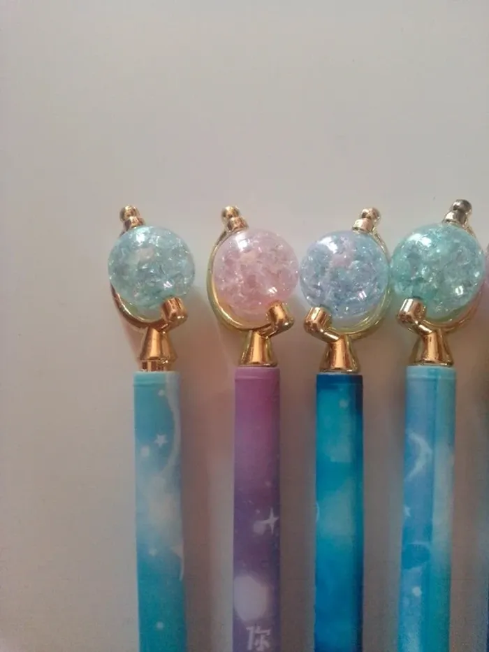 6 stylos bille roller à mines protégées avec planètes tournantes - photo numéro 2