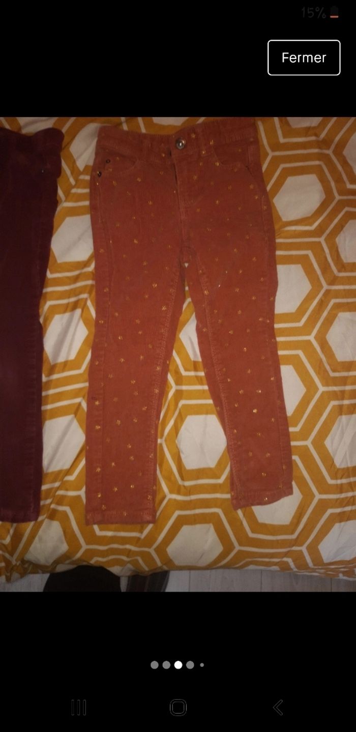 Lot 2 pantalons velours - photo numéro 3