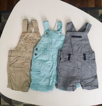 Lot 3 salopettes short 6 mois