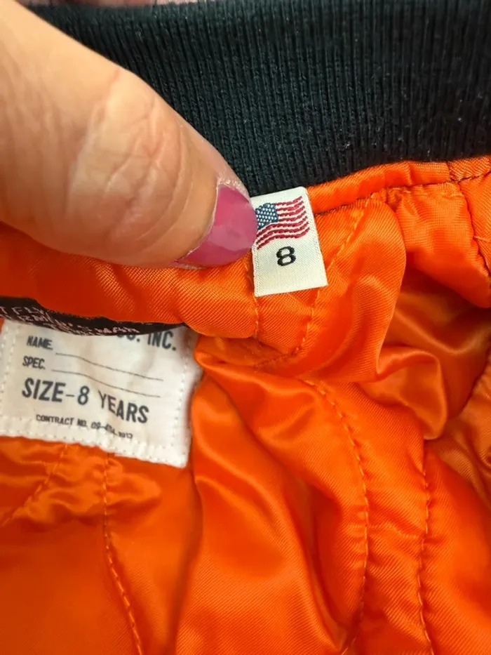 Blouson Bomber Schott noir modèle airforce enfant 8 ans - photo numéro 13