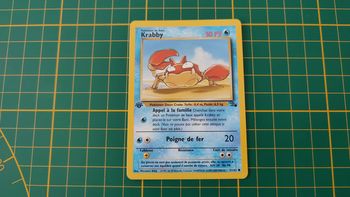 51/62 Carte Pokémon Krabby 51/62 commune 1ère édition fossile Wizards #A73