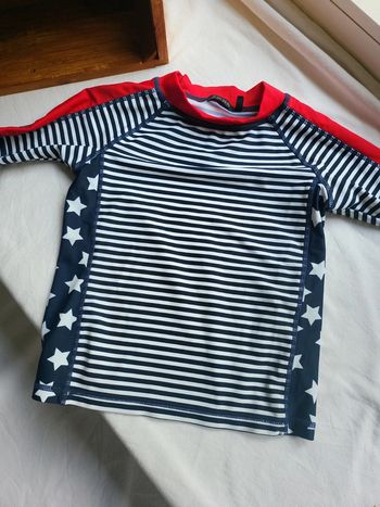 T-shirt de bain étoile marin rayé piscine plage 4 ans