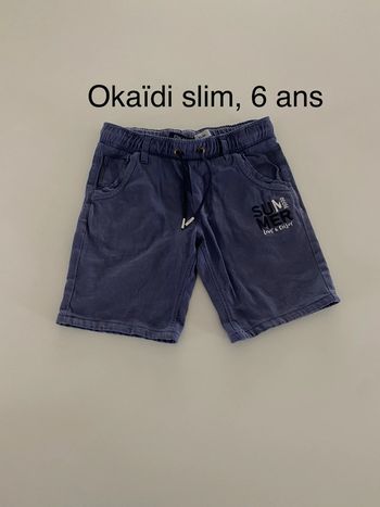 Short bleu marine Okaidi slim 6 ans