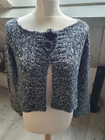 Gilet court  chiné.