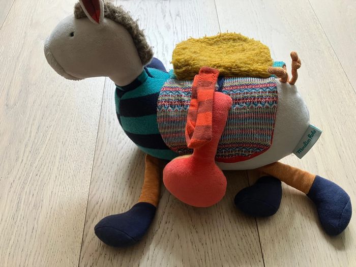 Doudou/peluche d’activité Âne des Zig Zag Moulin Roty