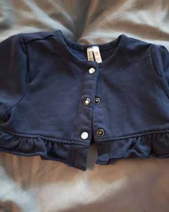 Gilet bébé fille  6 mois bleu marine 
