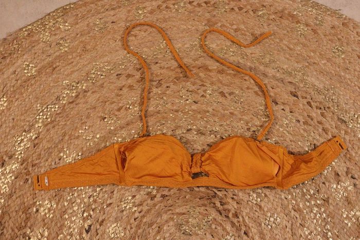 Maillot de bain jaune pailleté Etam - photo numéro 3