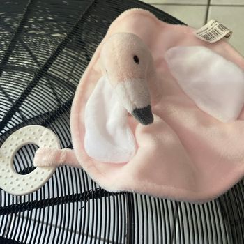 Doudou cygne de secours plat