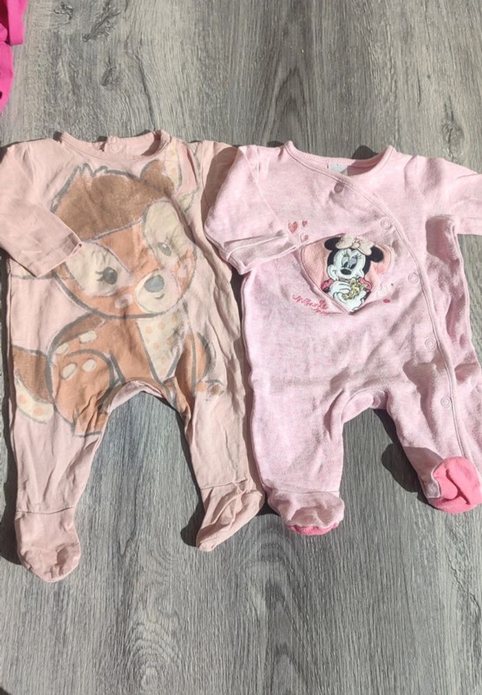 Lot 2 pyjama coton Disney 1 mois