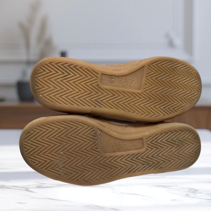 Baskets blanches et grises et cuir et nubuck Zara T35 - photo numéro 4