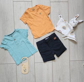 2 Tshirts et 1 Short Bébé Garçon 12 mois