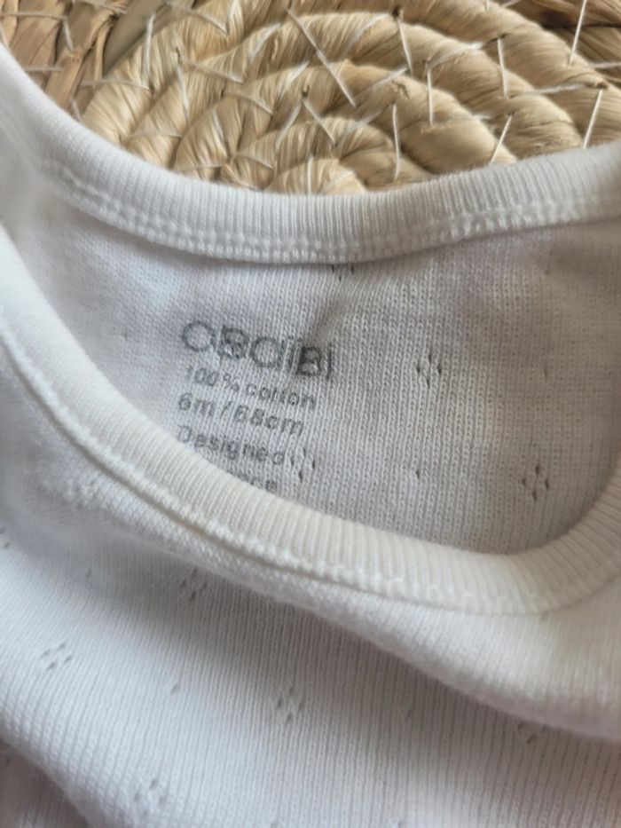 Body usé manches courtes Okaidi taille 6mois - photo numéro 3