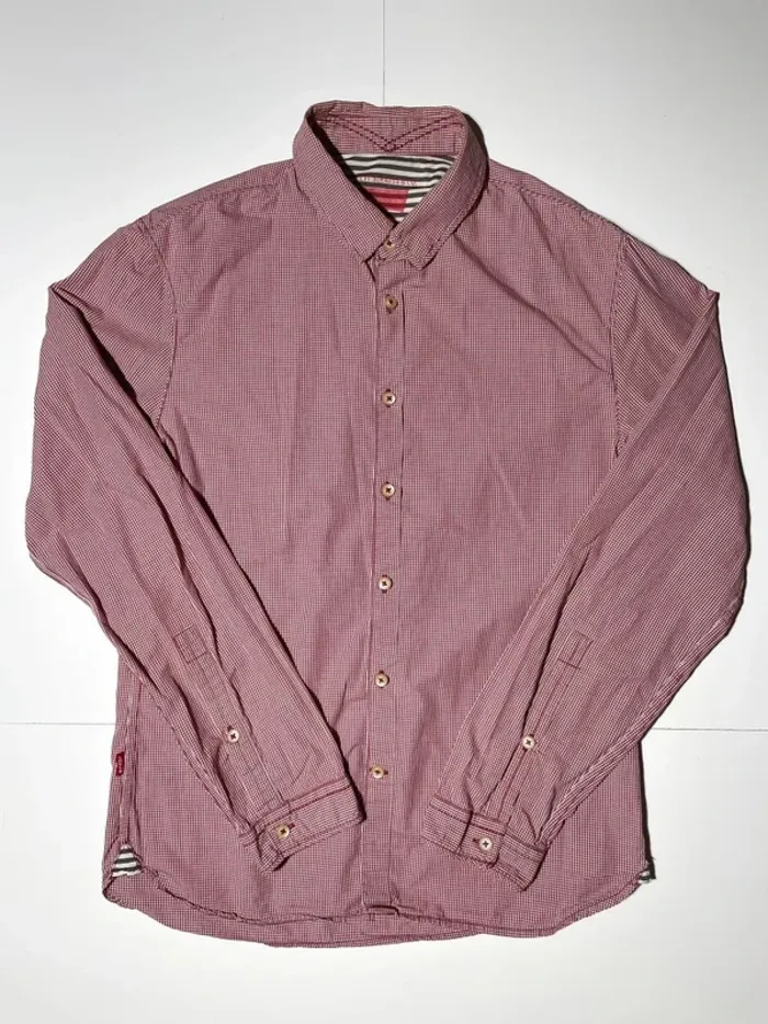 Levi's Strauss vintage red buttoned shirt Mens M - photo numéro 3