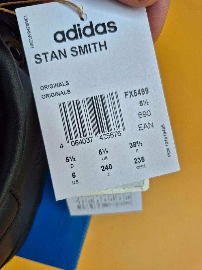 Adidas Stan Smith noir pointure 38 2/3 - photo numéro 6