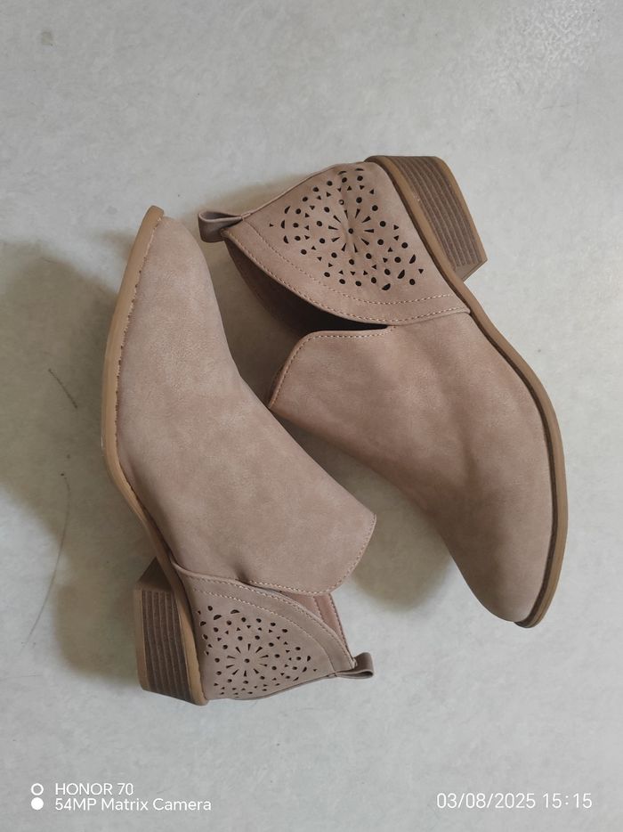 Bottines aspect daim - photo numéro 3