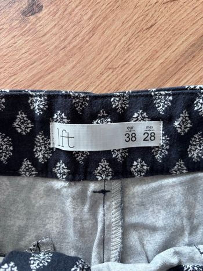 Pantalon bleu marine motif blanc taille 38 Lefties - photo numéro 2