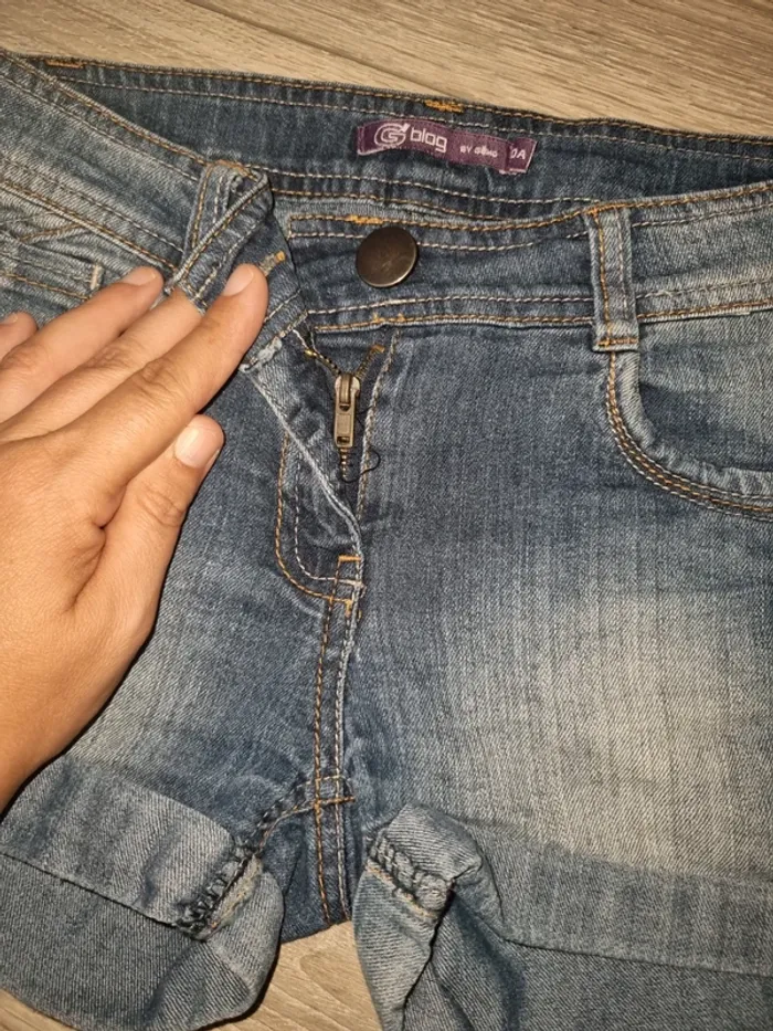 Mini short en jeans 10 ans - photo numéro 4