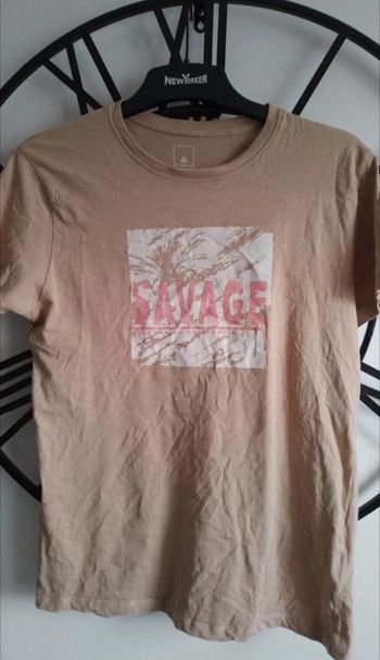 Tee shirt beige marron homme p