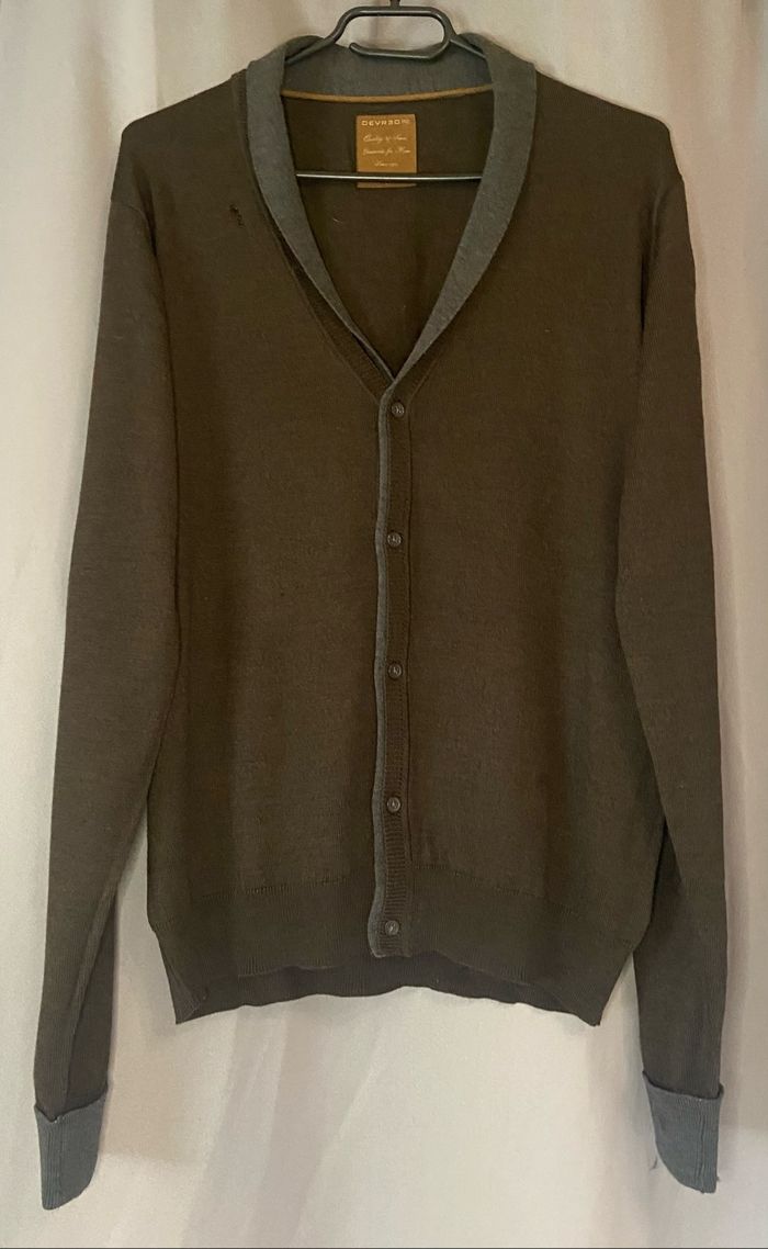 Gilet en laine »Devred »marron et gris