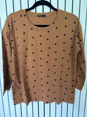 Tee shirt manches 3/4 à pois, Bizzbee, taille L