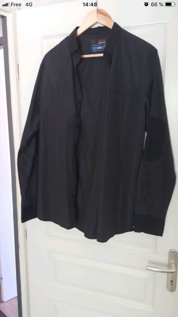 Chemise noire homme taille XL
