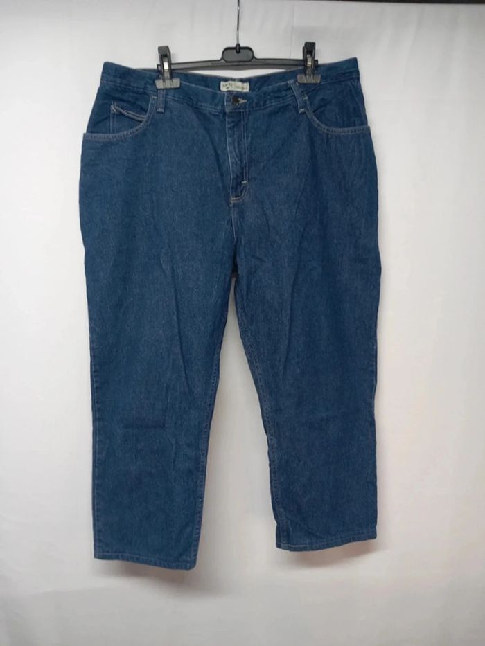 Jeans taille haute Lee vintage bleu foncé en coton