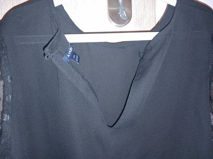 Joli top noir manches transparentes 10ans - photo numéro 2