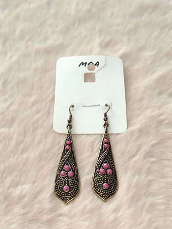 Boucle d'oreille Goutte-Vintage ethnique-Moa