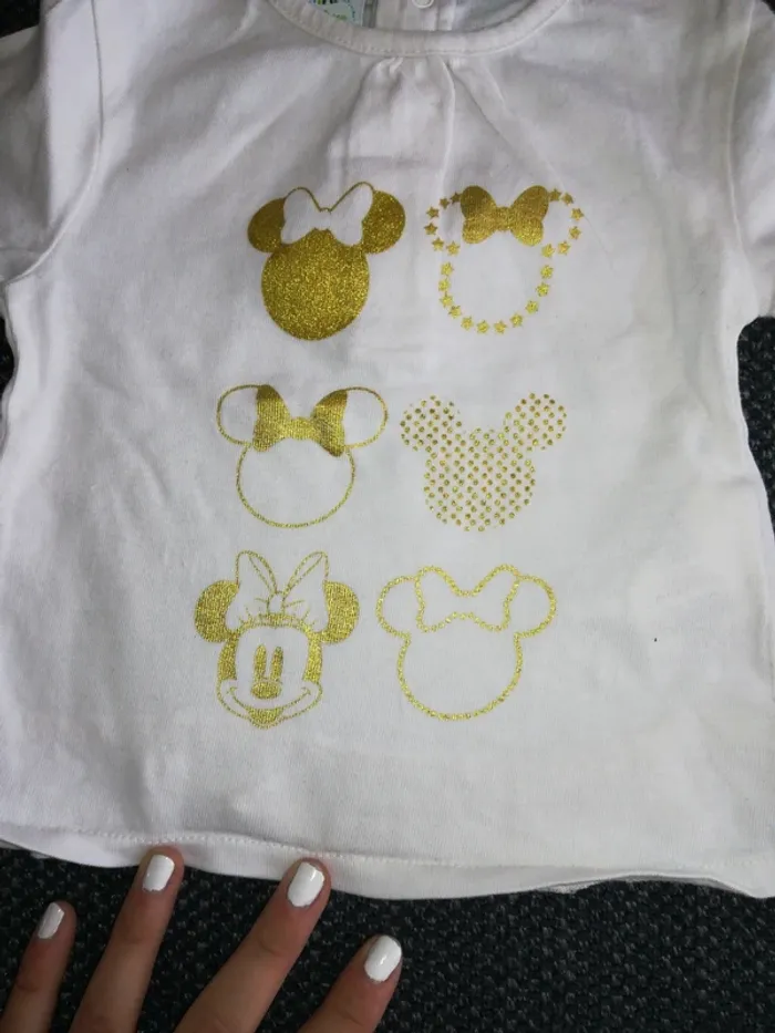 Bel ensemble été pantalon tee-shirt Minnie, bébé fille, 3mois - photo numéro 2